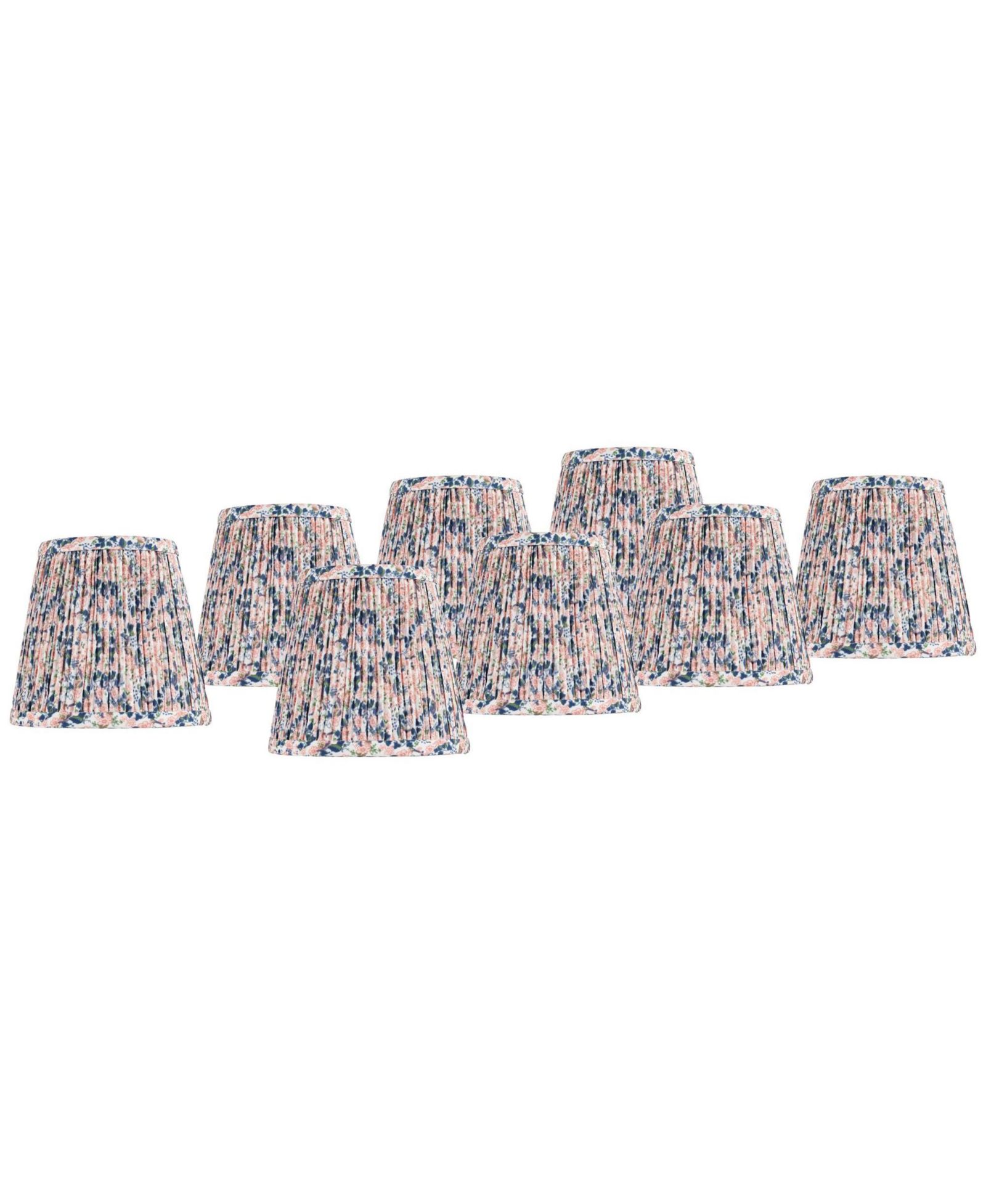 Springcrest набор сменных абажуров для ламп с принтом, 4" верх x 6" низ x 5 1/2" высота x 5 1/2" наклон, 8 шт. на зажиме