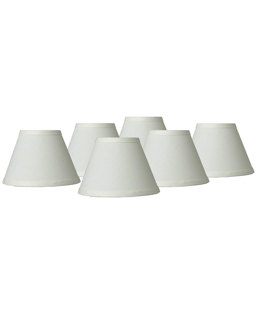 Набор из 6 абажуров для ламп Springcrest Empire Taya Cream 3.5" x 7" x 5" с креплением Clip-On