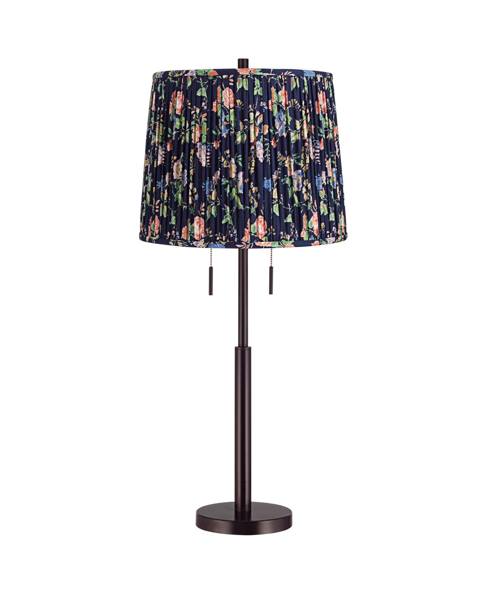 Настольная лампа Possini Euro Design Karina 33" Tall, бронзовый финиш, темно-синий абажур