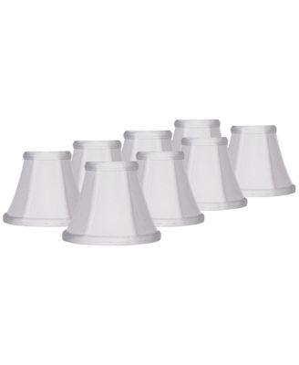 Springcrest Imperial Shade Set of 8 Empire Chandelier Lamp Shades Small 3" Top x 6" Bottom x 5" High Candelabra Clip-On Fitting