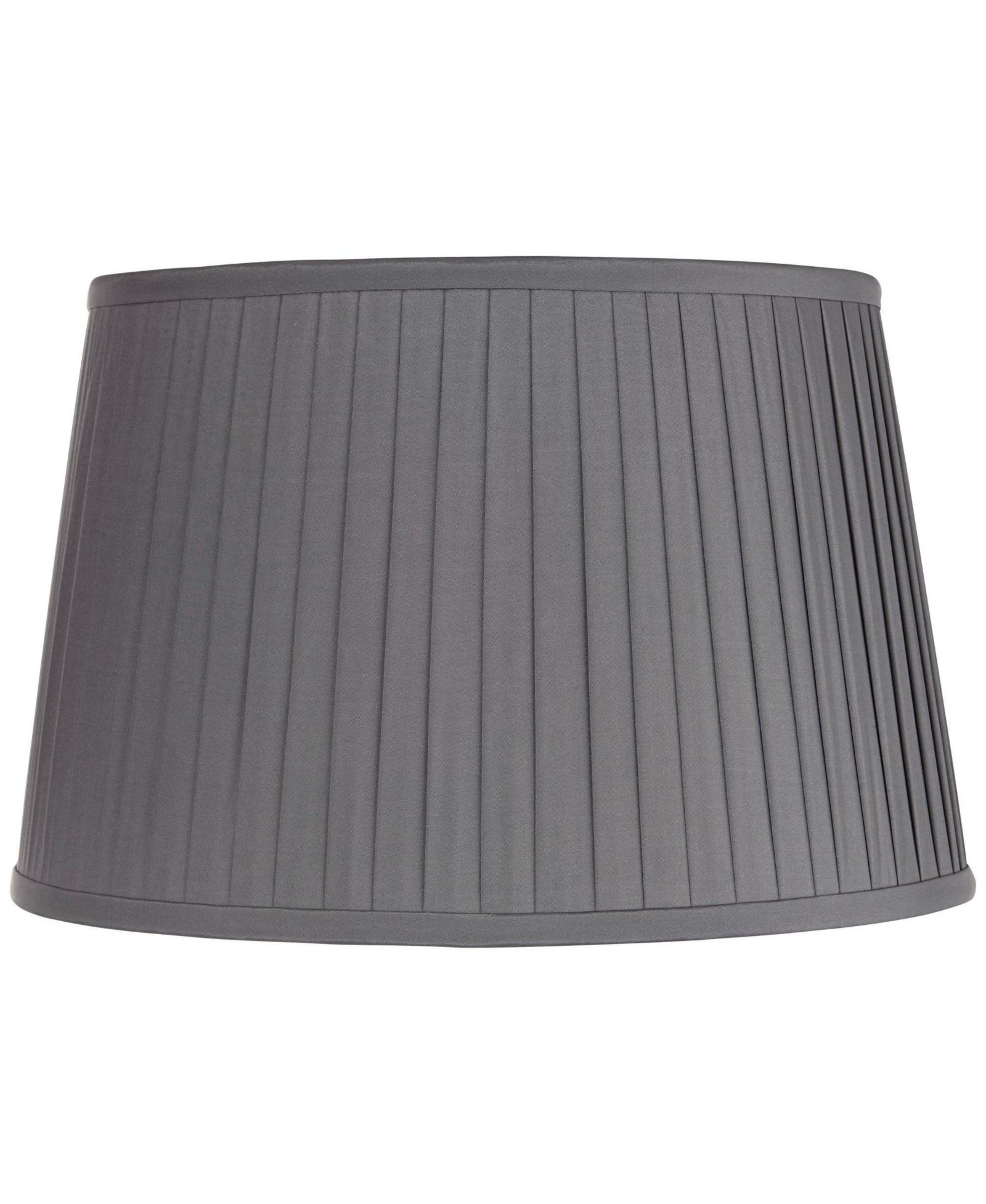 Springcrest 14" Top x 17" Bottom x 11" High x 11" Slant Lamp Shade Replacement Large Slate Empire Pleated Spider Harp Finial