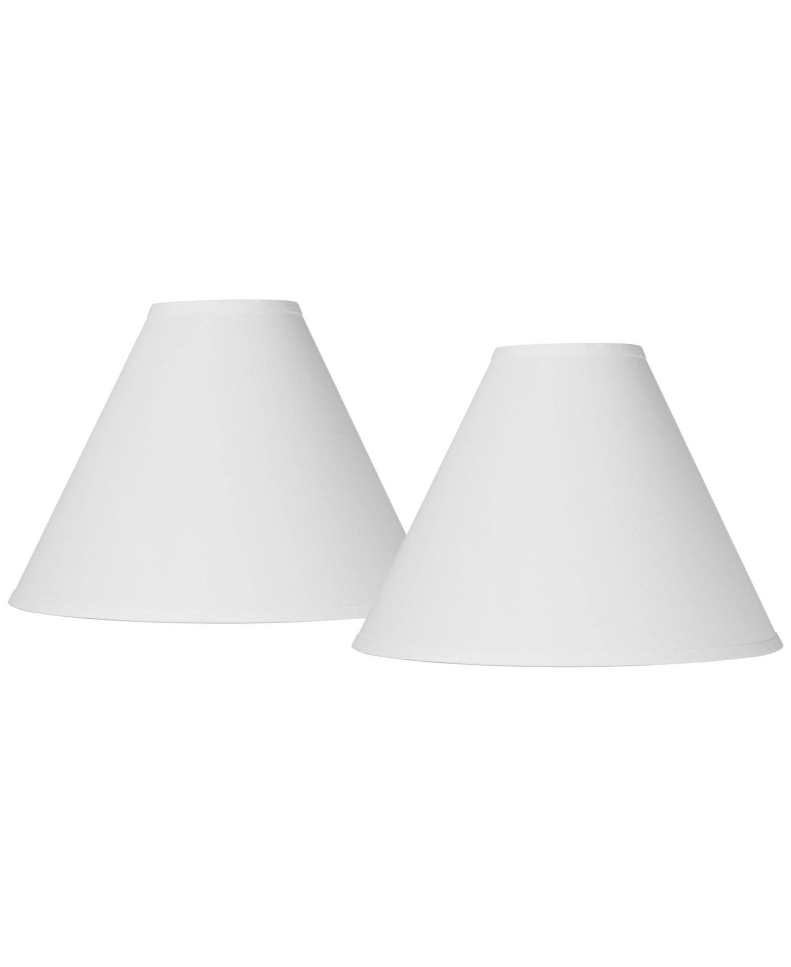 Комплект из 2 абажуров Springcrest Bell White Medium 5" Top x 15" Bottom x 10.5" High Spider Replacement Harp Finial Fitting