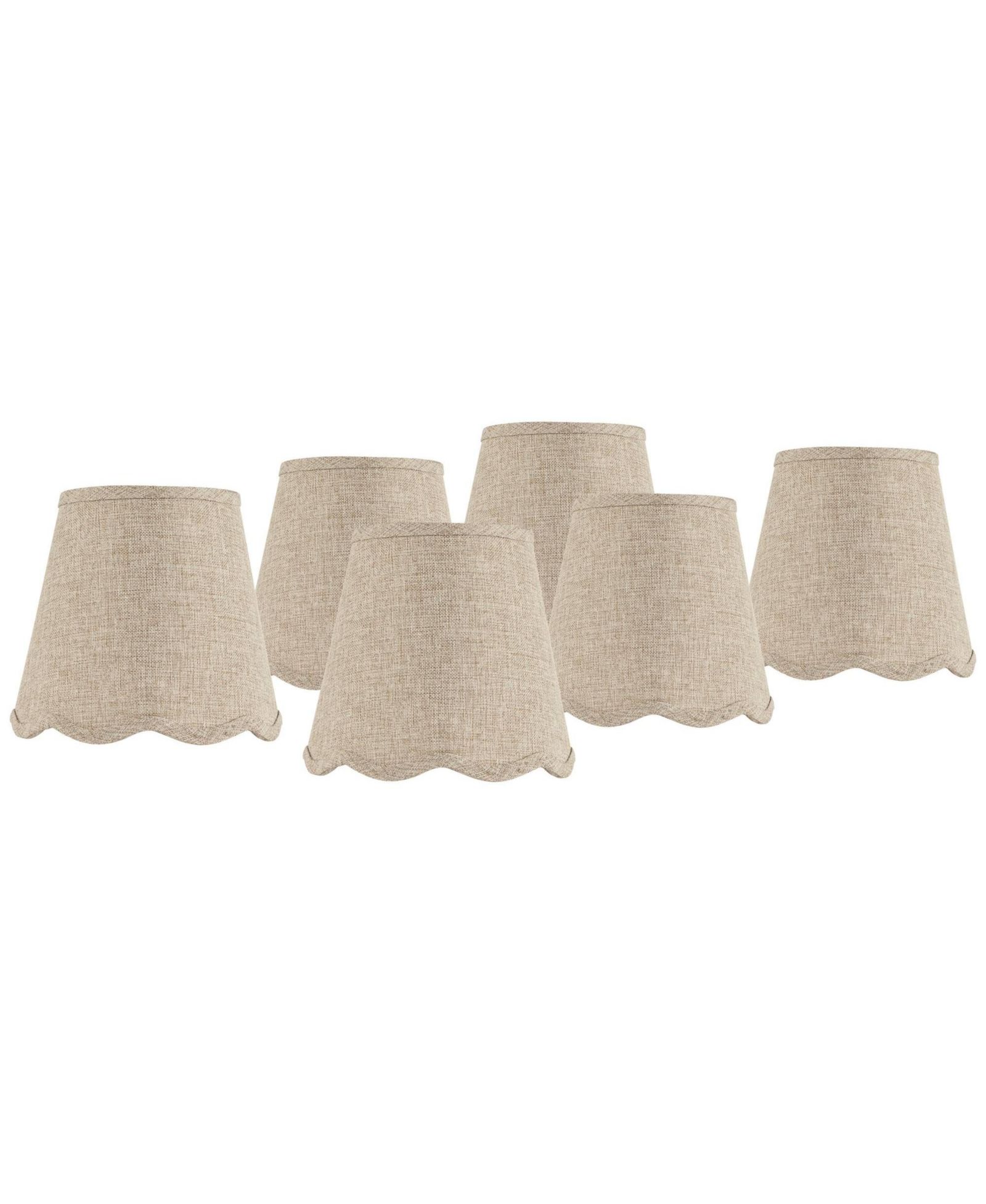 Springcrest набор сменных абажуров 4"x6"x5 1/2" Fawn Scalloped Clip On