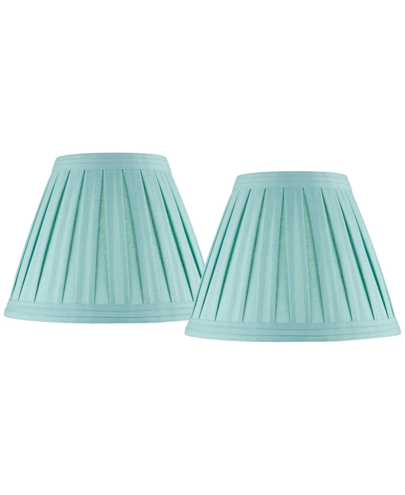 Абажуры Springcrest Pleat Empire, бирюзовые, набор из 2 шт, 7" x 14" x 11"