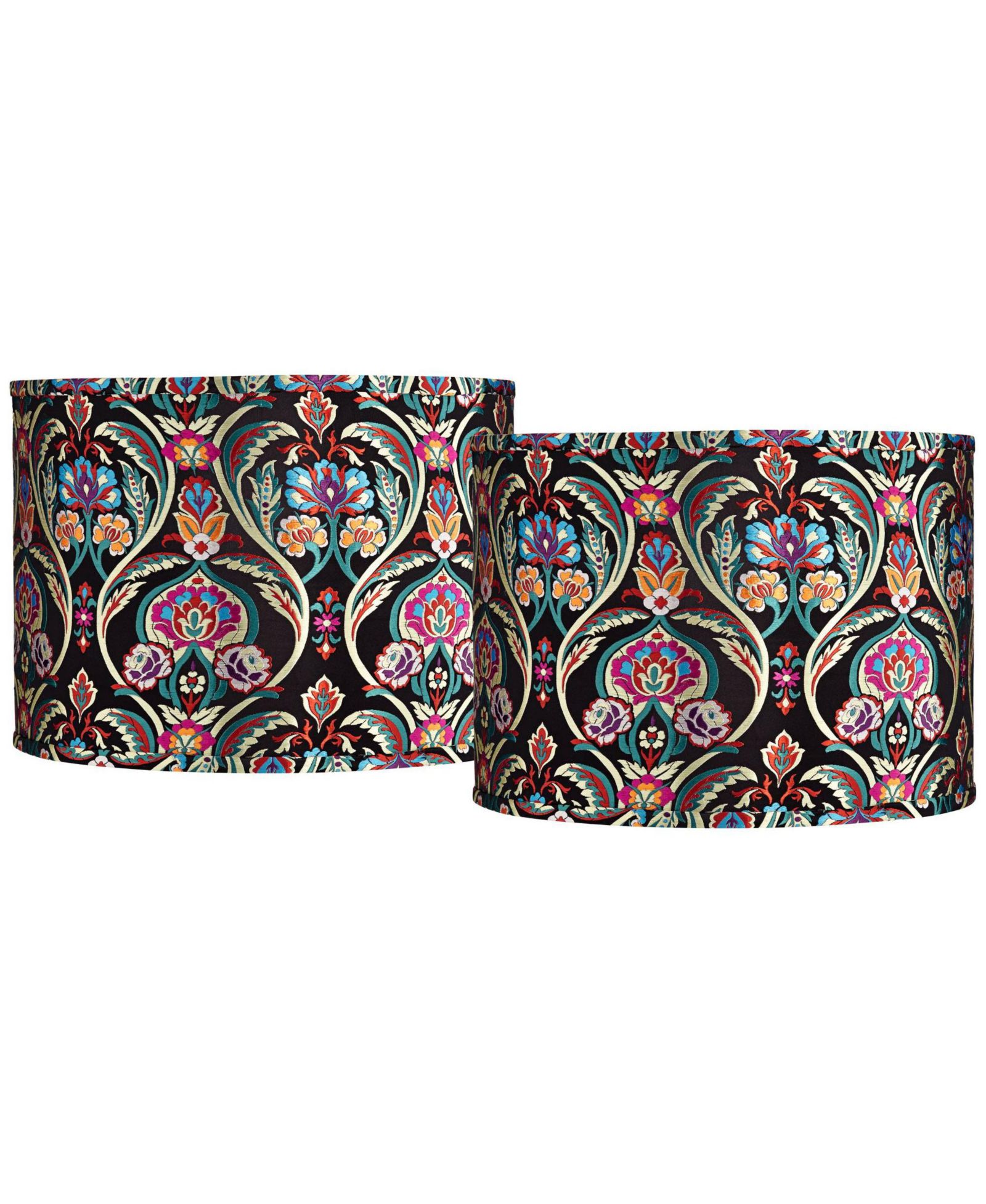 Абажуры для ламп Springcrest Set of 2 Drum Print Bohemian 15" x 15" x 11"