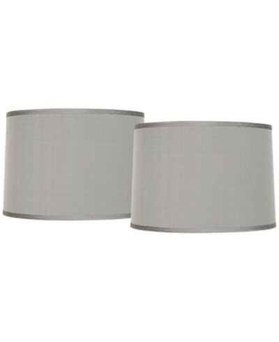 Springcrest Set of 2 Drum Lamp Shades Medium Spider with Replacement Harp and Finial Fitting