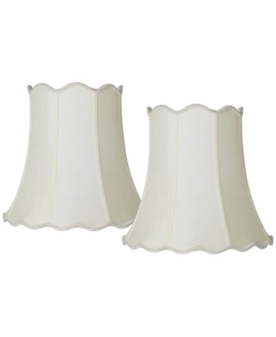 Набор абажуров Springcrest Imperial Shade, 2 шт., Scallop Bell, 10" Top x 16" Bottom x 14.75" High