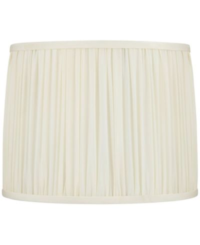 Springcrest Cascade 13" x 14" x 11" High x 11" Slant Lamp Shade Replacement Drum Pleated Washer Harp Finial