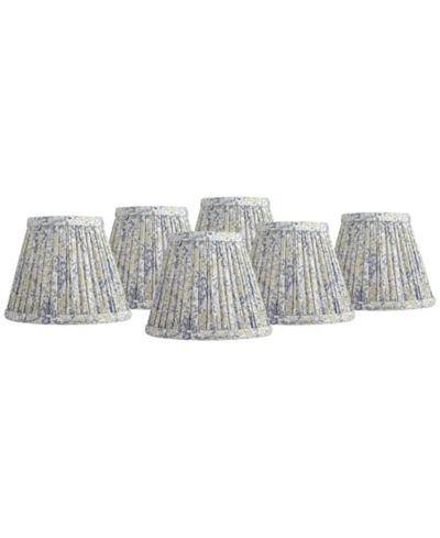 Набор сменных абажуров Springcrest Nelle 3 1/2" Top x 6" Bottom x 5" High x 5" Slant Print, 6 шт