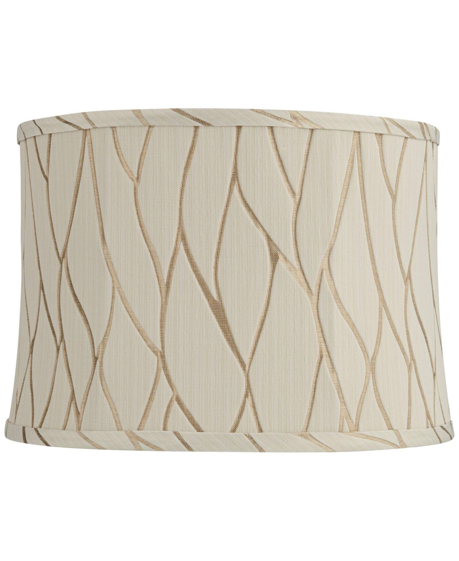 Springcrest Kinmen Slant Print Lamp Shade Cream Drum Softback Washer Harp Finial