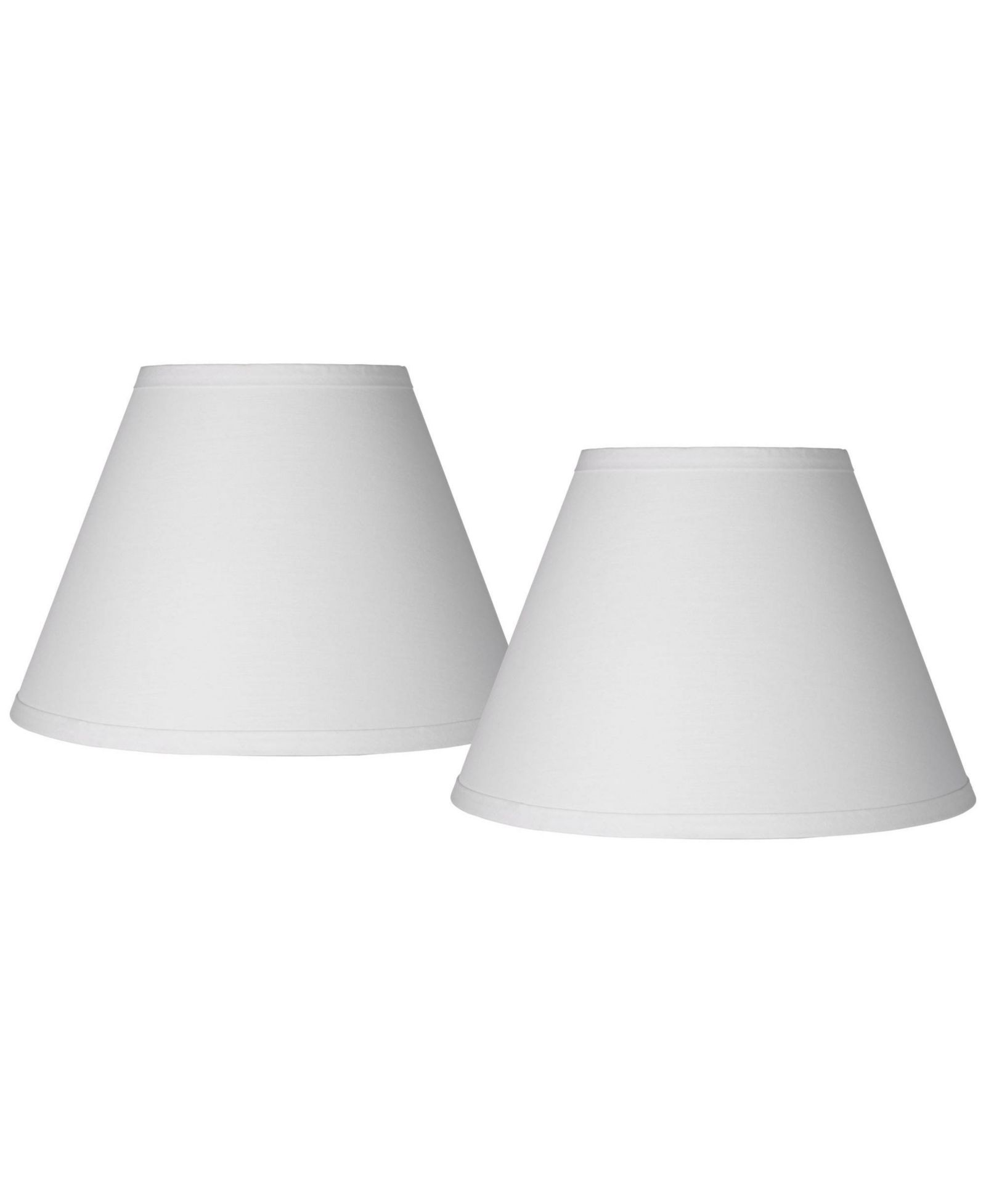 Springcrest Set of 2 Empire Lamp Shades Small 6" Top x 12" Bottom x 8" High x 8.5" Slant Clip-On Harp and Finial Fitting