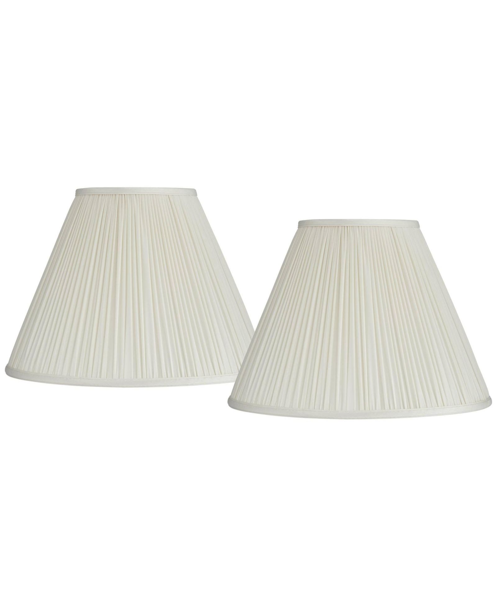 Springcrest Набор из 2 абажуров Pleated Empire Medium 7" Top x 16" Bottom x 11.25" High Spider с креплением Harp and Finial