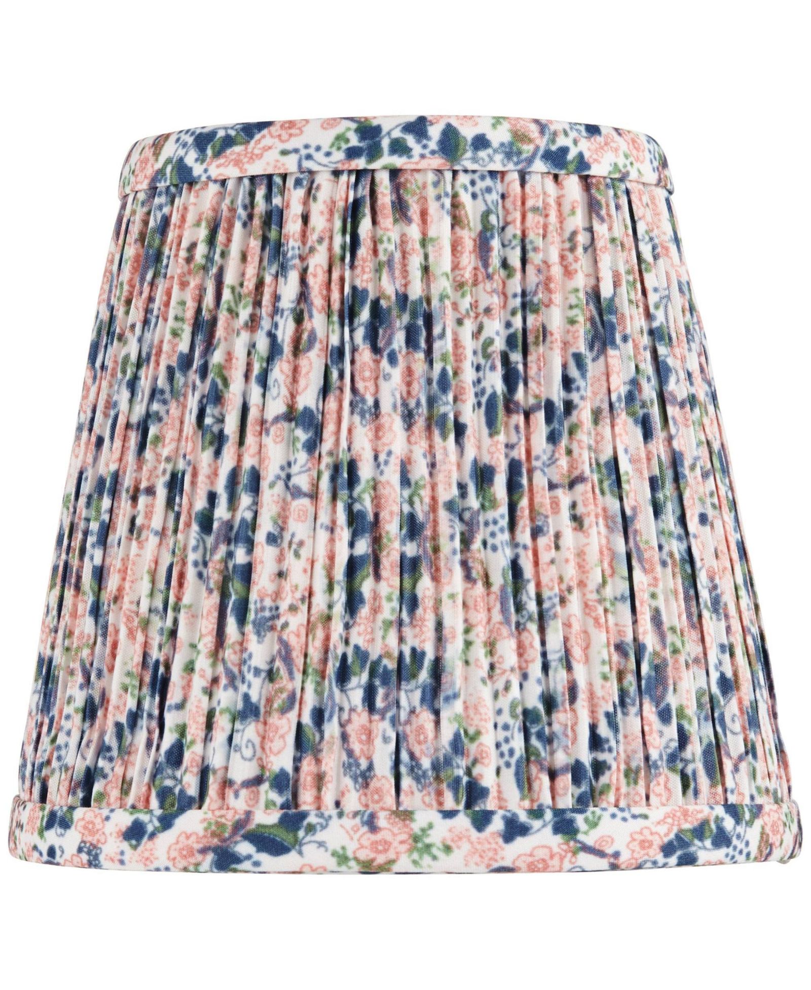 Абажур Springcrest Replacement Pink Blue Floral Shirred Pleated Clip On Candelabra