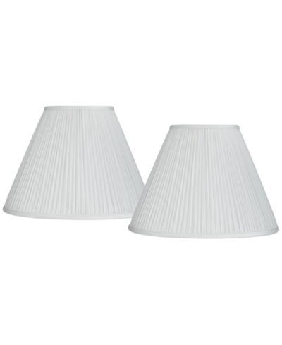 Springcrest Set of 2 Pleated Empire Lamp Shades Medium 7" Top x 16" Bottom x 11.25" High Spider с креплением для абажура и наконечника
