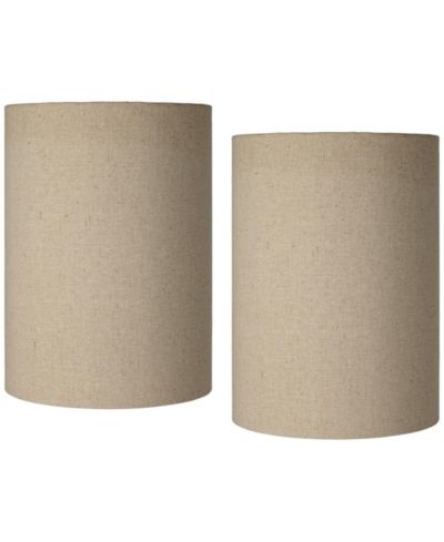 Springcrest набор абажуров для ламп Cylinder, 2 шт., бежевый, 8" x 8" x 11"