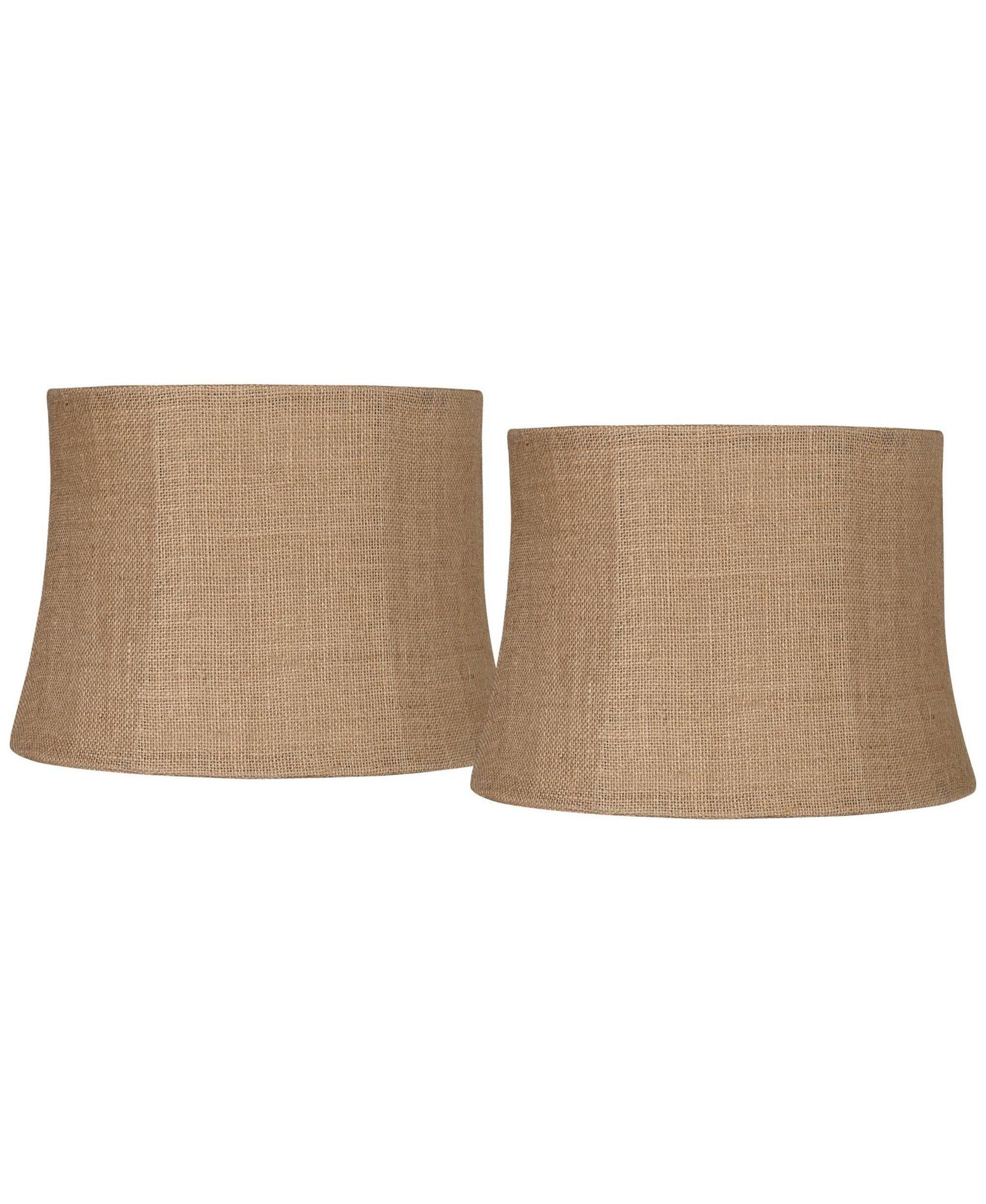 Набор из 2 абажуров Springcrest Softback Drum: натуральный джут, Medium 12" Top x 14" Bottom x 10" High