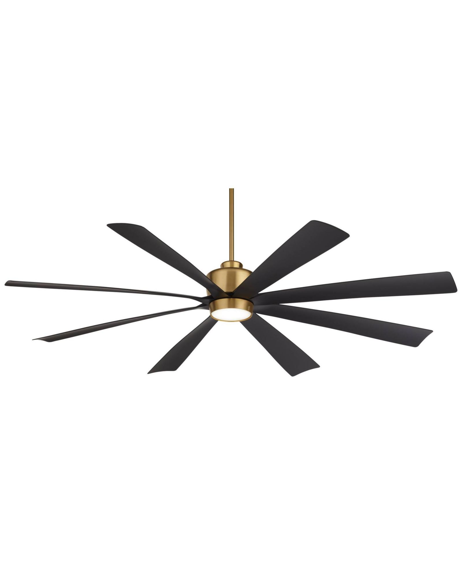 Casa Vieja 72" Grande Soft Brass LED Ceiling Fan with 36" Downrod