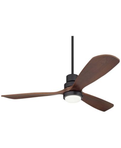 Casa Vieja 52" Delta-Wing DC Modern Indoor Outdoor Ceiling Fan with LED Light Remote Control