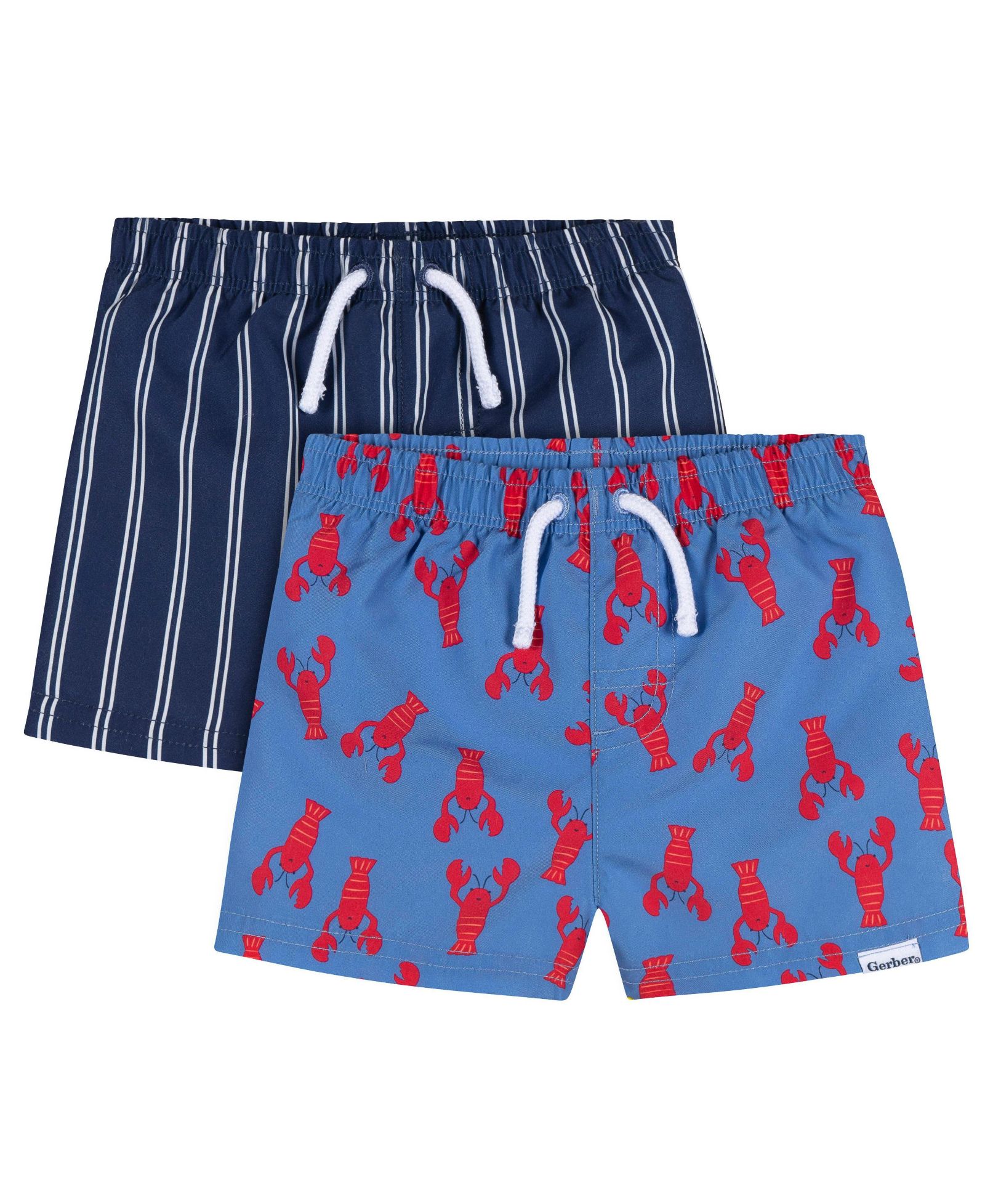 Gerber Toddler Boys 2-Pack Swim Trunks