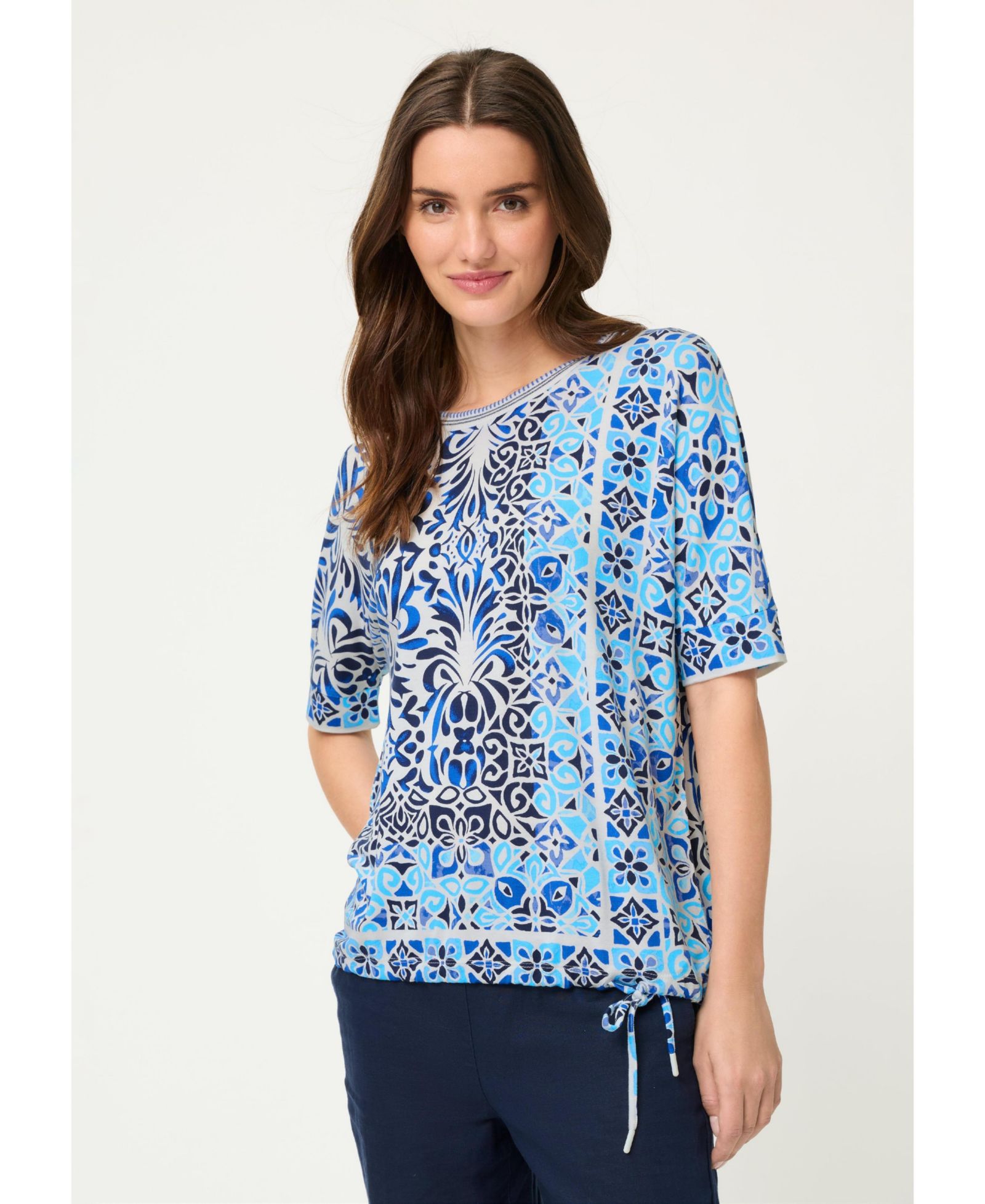 Olsen Women's Panneaux Tile Print T-Shirt