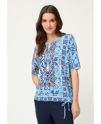 Olsen Women's Panneaux Tile Print T-Shirt