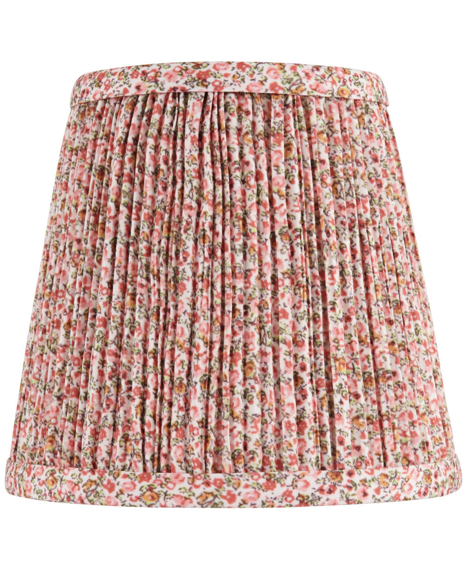 Springcrest 4" Top x 6" Bottom x 5 1/2" High x Print Lamp Shade Replacement Small  Leaf Shirred Pleated Clip On Candelabra