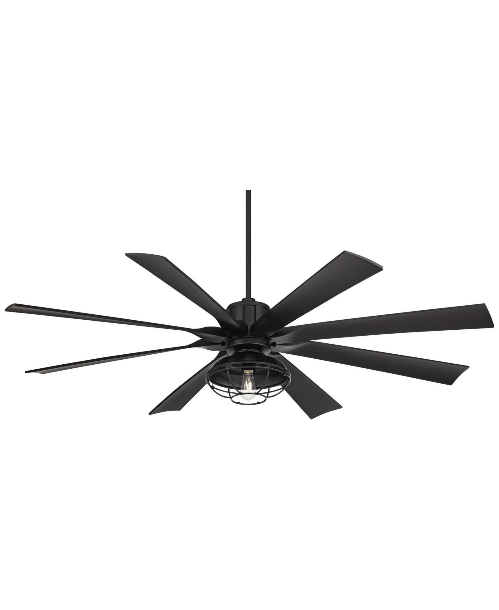 Possini Euro Design 70" Defender Modern Industrial Indoor Outdoor Ceiling Fan LED Light Remote