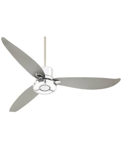 Possini Euro Design 56" Possini Vengeance Chrome LED Ceiling Fan with 12" Downrod