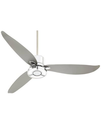 Possini Euro Design 56" Possini Vengeance Chrome LED Ceiling Fan with 36" Downrod