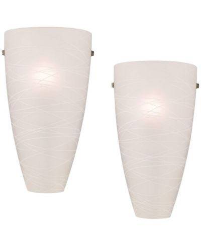 Набор настенных светильников Possini Euro Design Modern Wall Light Sconces 2-Pc. Striped Glass