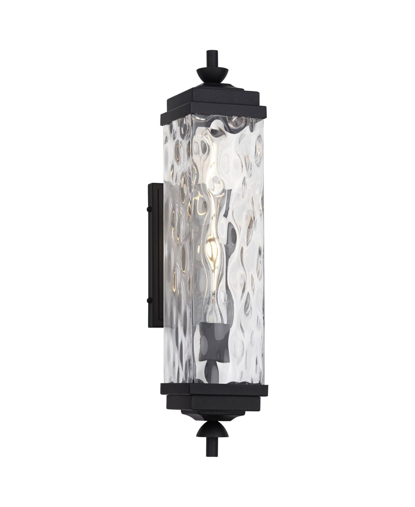 John Timberland Valentino 22" High Modern Outdoor Wall Light Fixture Mount Porch House Weatherproof Metal Water Glass Shade