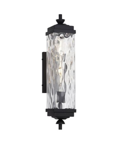 John Timberland Valentino 22" High Modern Outdoor Wall Light Fixture Mount Porch House Weatherproof Metal Water Glass Shade