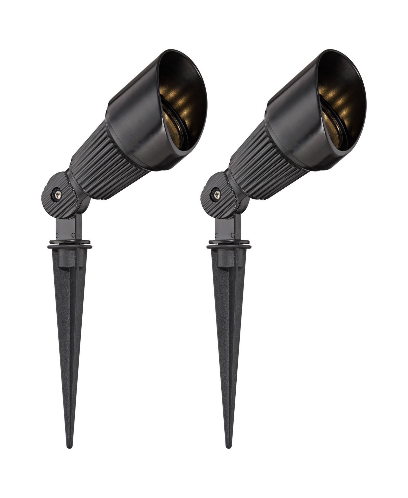 John Timberland Hooded 7 1/2" High Traditional 2 Pack of Outdoor Landscape Spotlights Porch House LED Bulb