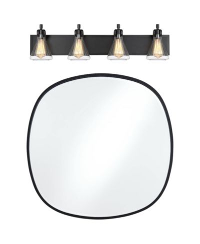 Набор для ванной Possini Euro Design: светильник Cindy и зеркало Uttermost Webster
