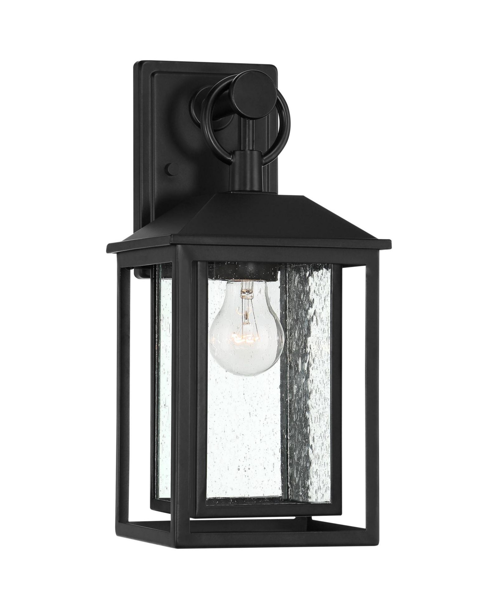 John Timberland Franklin Iron Works Califa Mission Outdoor Wall Light Fixture Metal 15 1/4" Clear Seedy Glass
