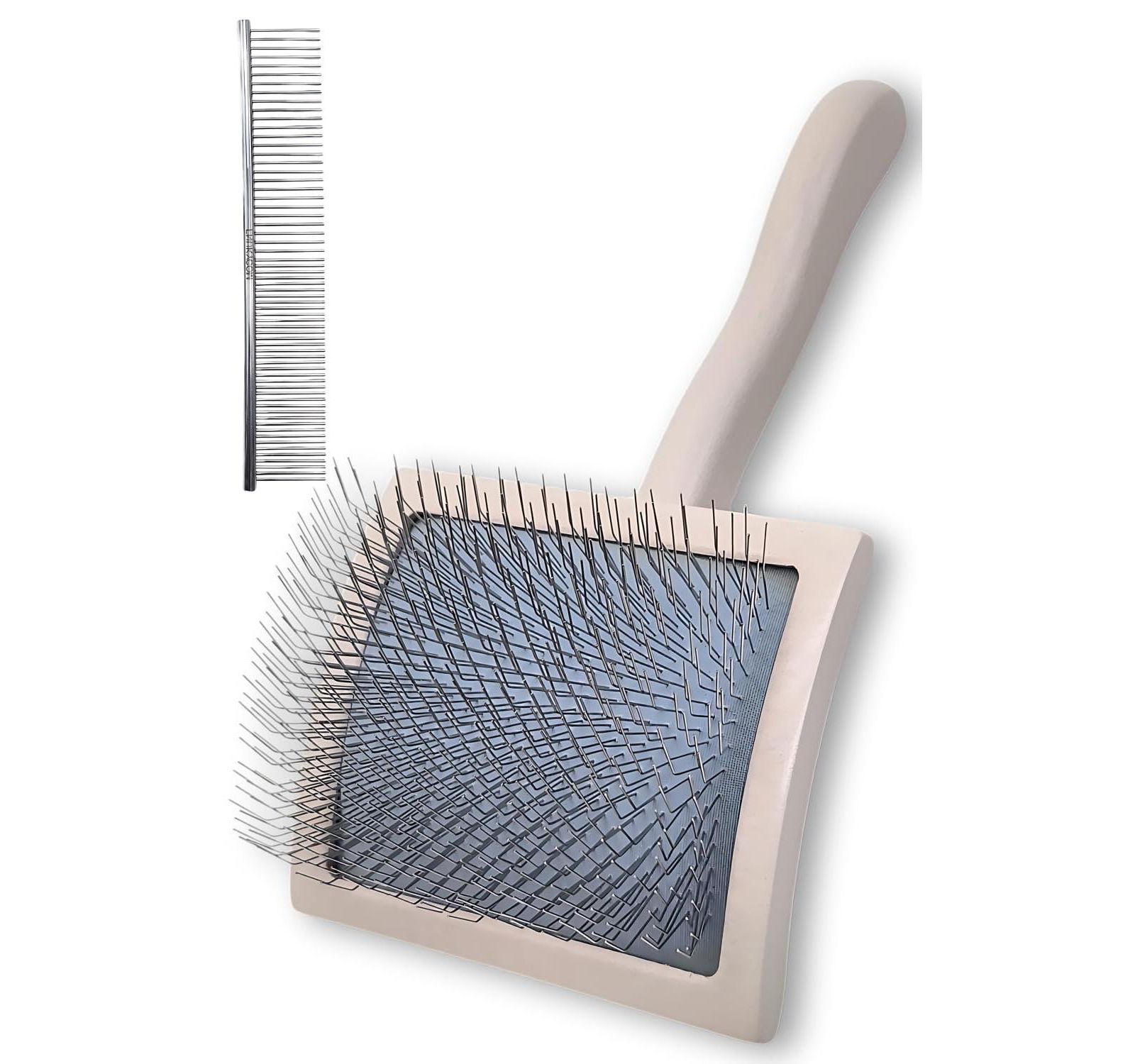 ARONKL Premium Dog Slicker Brush Comb Kit for Dense Long Curly Coats Doodles Poodles Goldendoodles Labradoodles