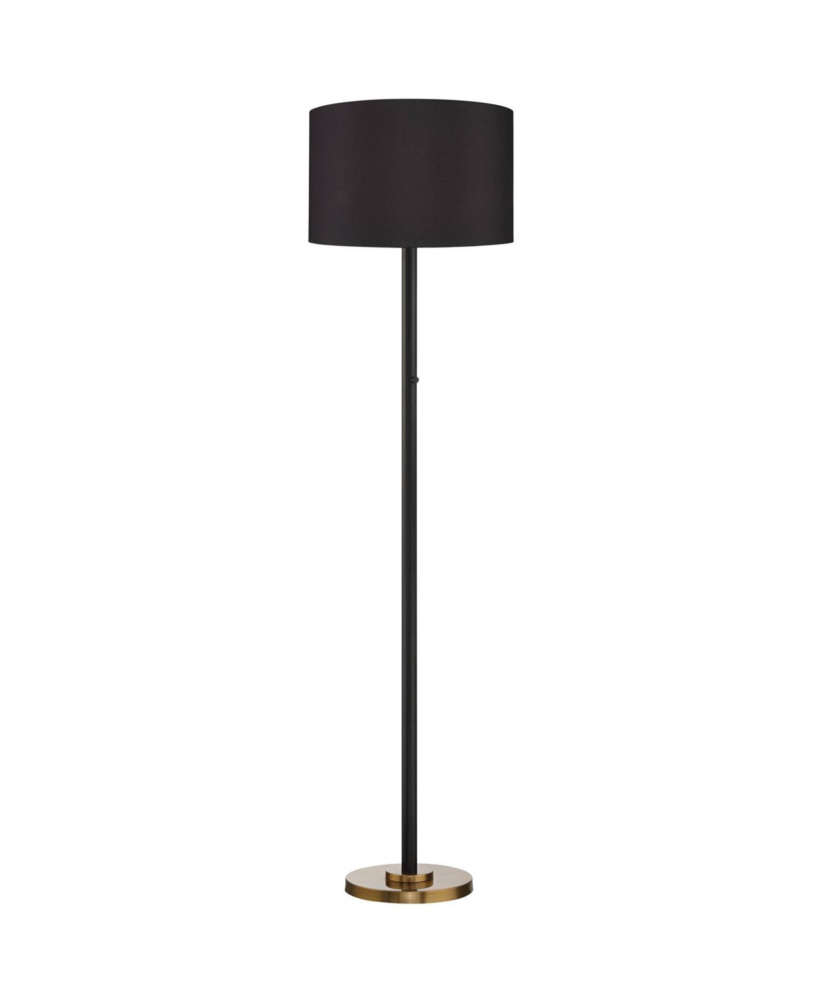 Напольный торшер Possini Euro Design Meridian Modern 72" Black Metal Light Blaster LED с черным абажуром для гостиной, спальни и офиса