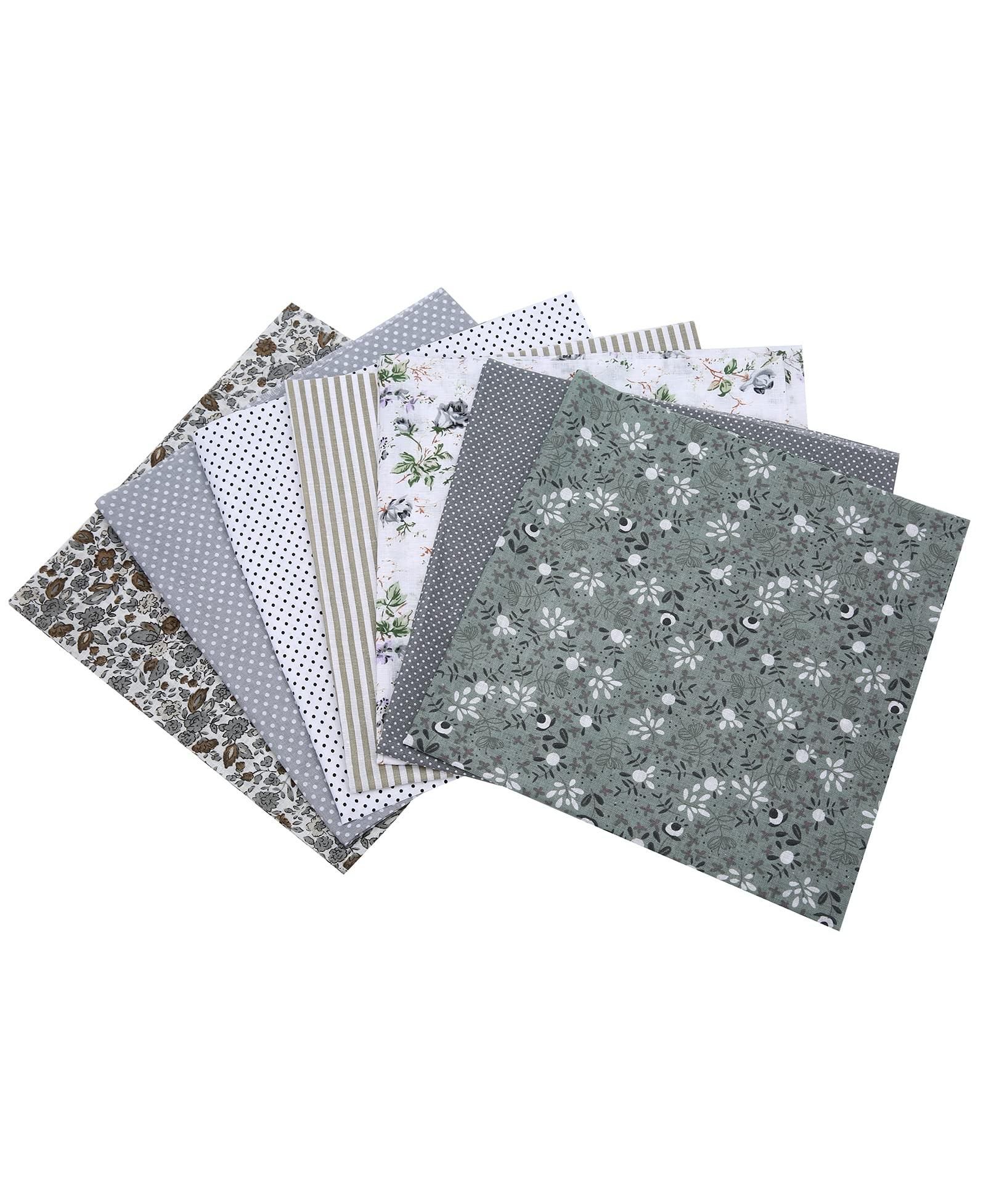 GNUADZ 7pcs 20" Cotton Fabric Fat Quarter Quilting Patchwork DIY Cushion Supplies