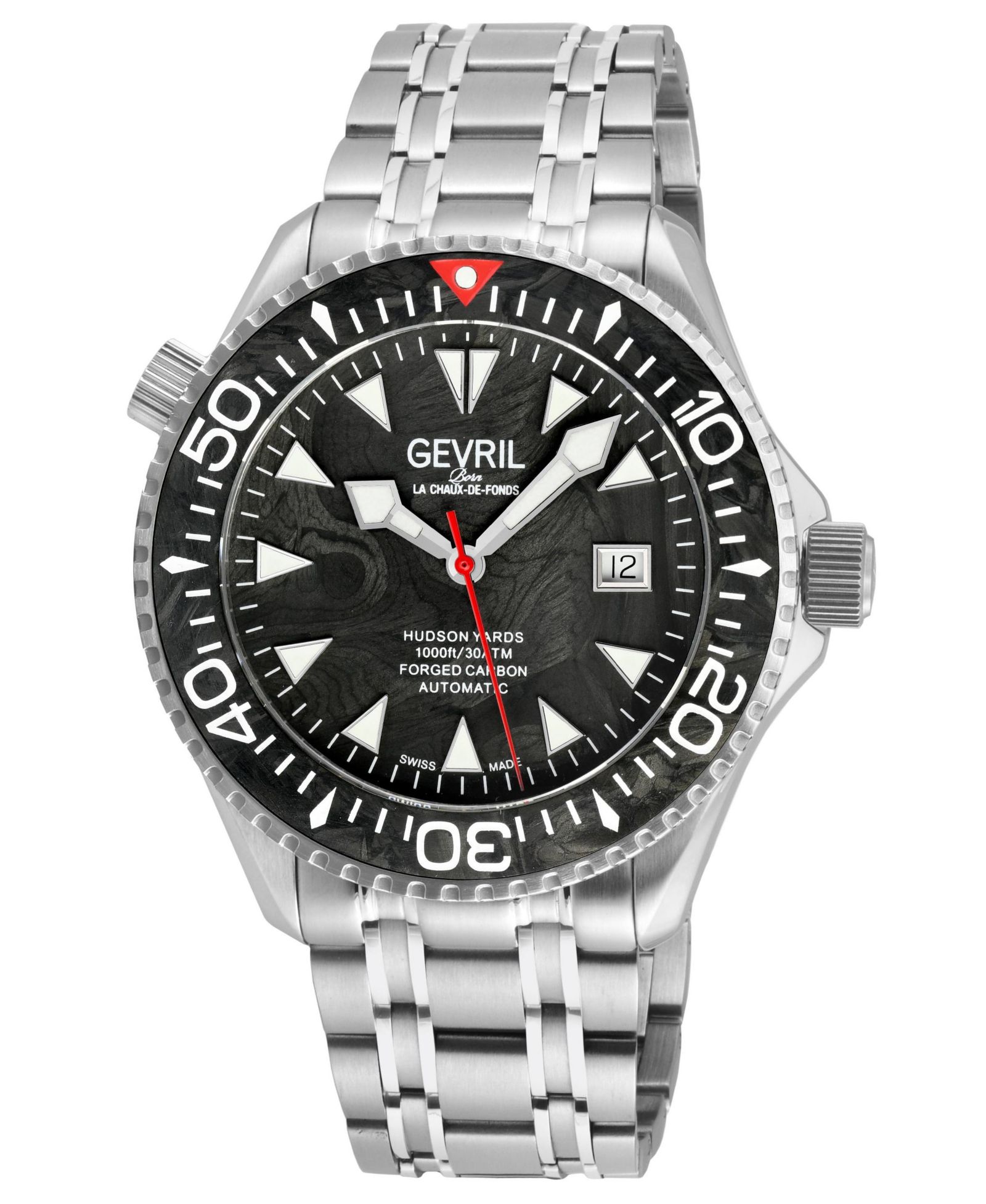 Мужские часы Gevril Men's Hudson Yards Swiss Automatic Bracelet Watch
