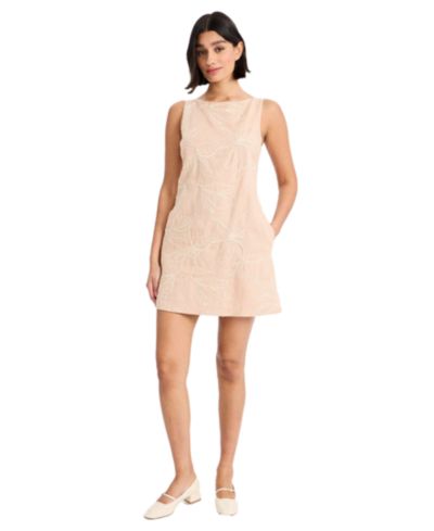 Luxely Women's Boat Neck Short Dress