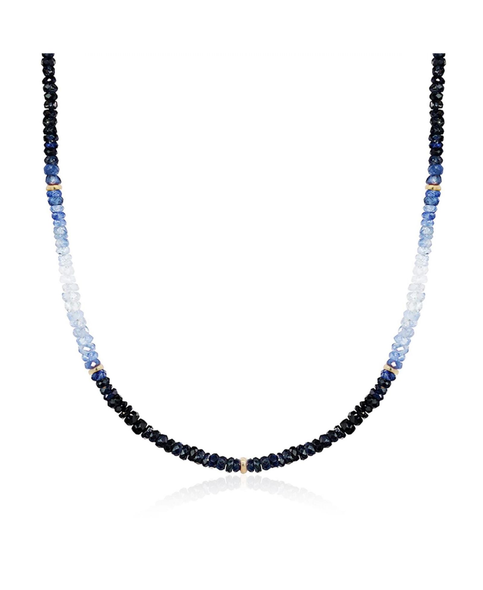 The Lovery ожерелье Sapphire Ombre из бусин, 14K Gold