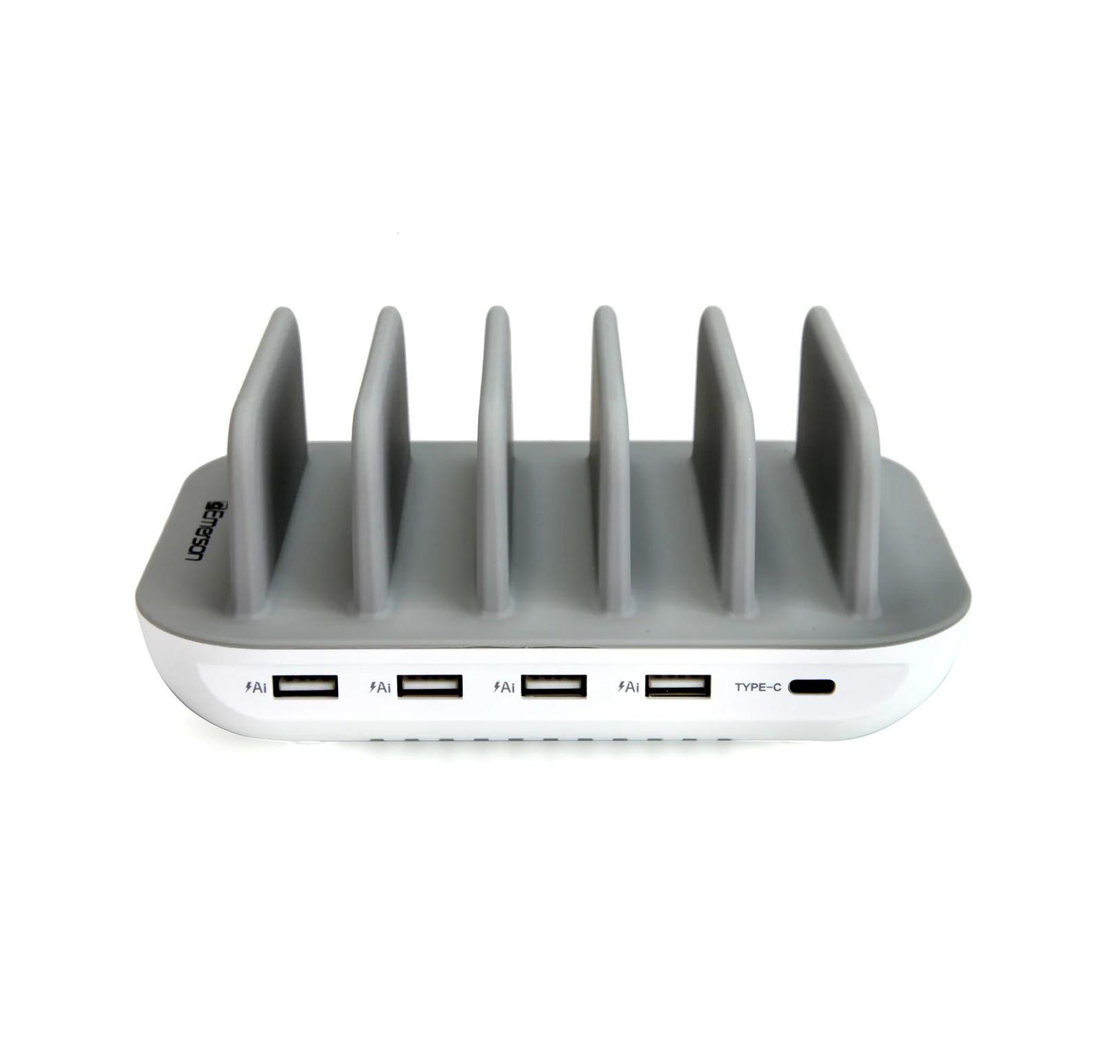 Emerson зарядная станция USB на 5 портов с кабелями