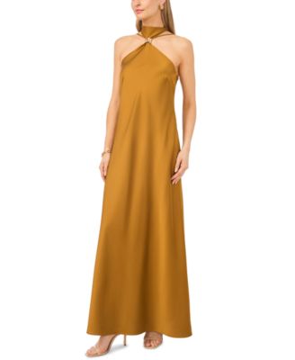 Parker Women's Sleeveless Halter Neck Cutaway Maxi Dress