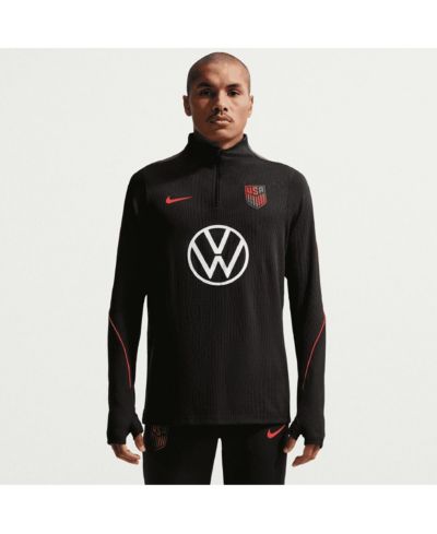 Nike Мужской черный USMNT 2026 Strike Elite Dri-FIT ADV Long Sleeve Quarter-Zip Drill Sweatshirt