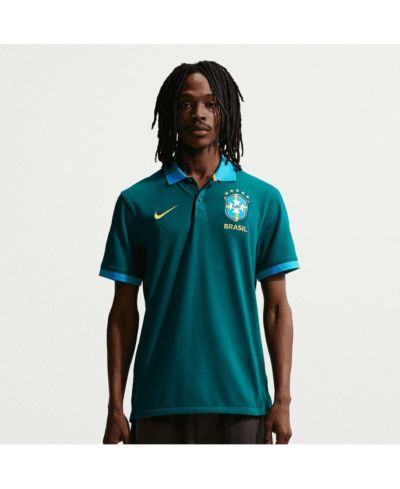 Nike Men's Green Brazil National Team Dri-FIT Polo Shirt