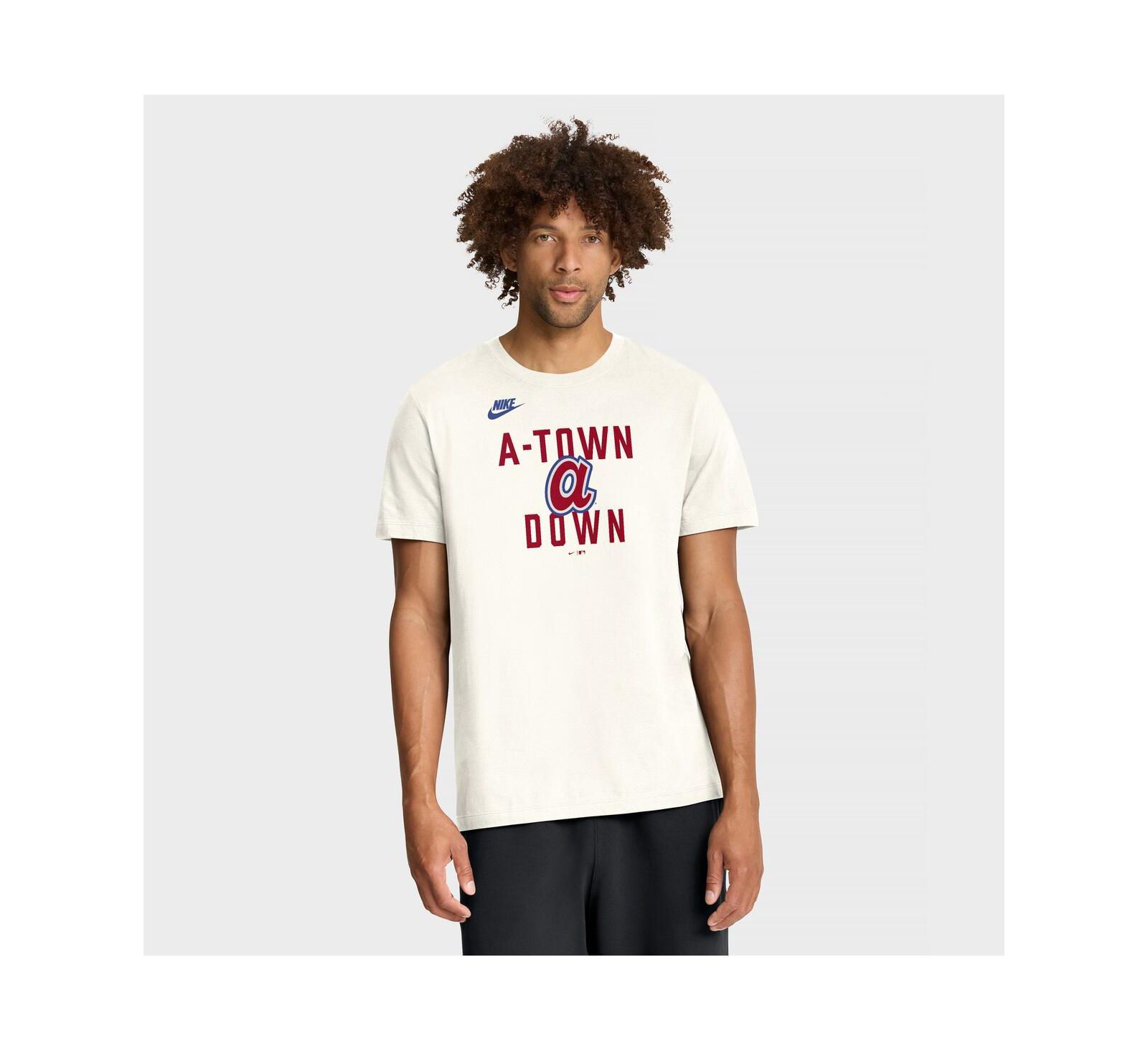 Мужская футболка Nike Cream Atlanta Braves Cooperstown Collection ‘70s Inspired