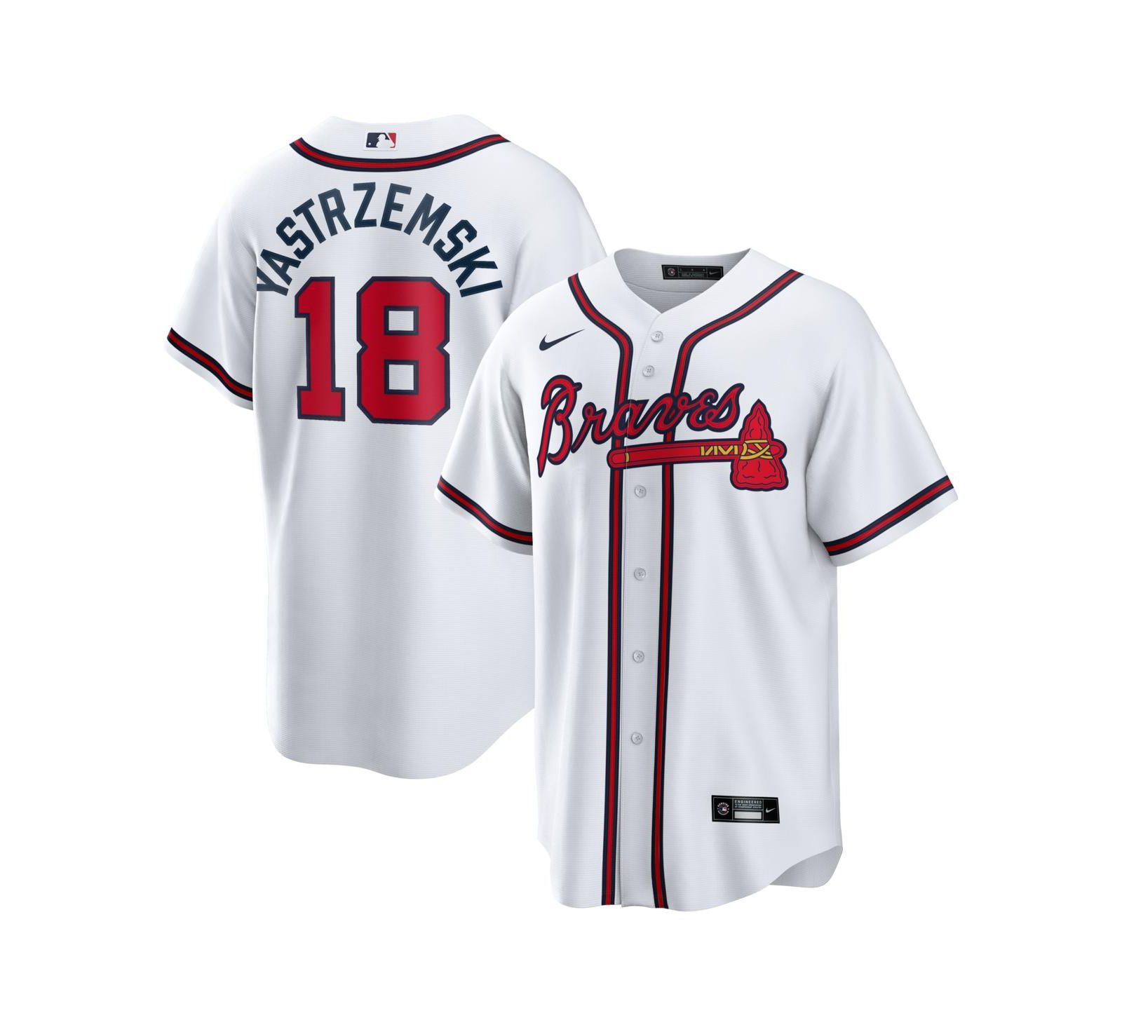 Nike Men's Mike Yastrzemski White Atlanta Braves Replica Jersey