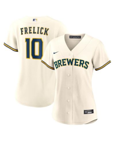 Nike Женская джерси Milwaukee Brewers Sal Frelick Home Replica, кремовая