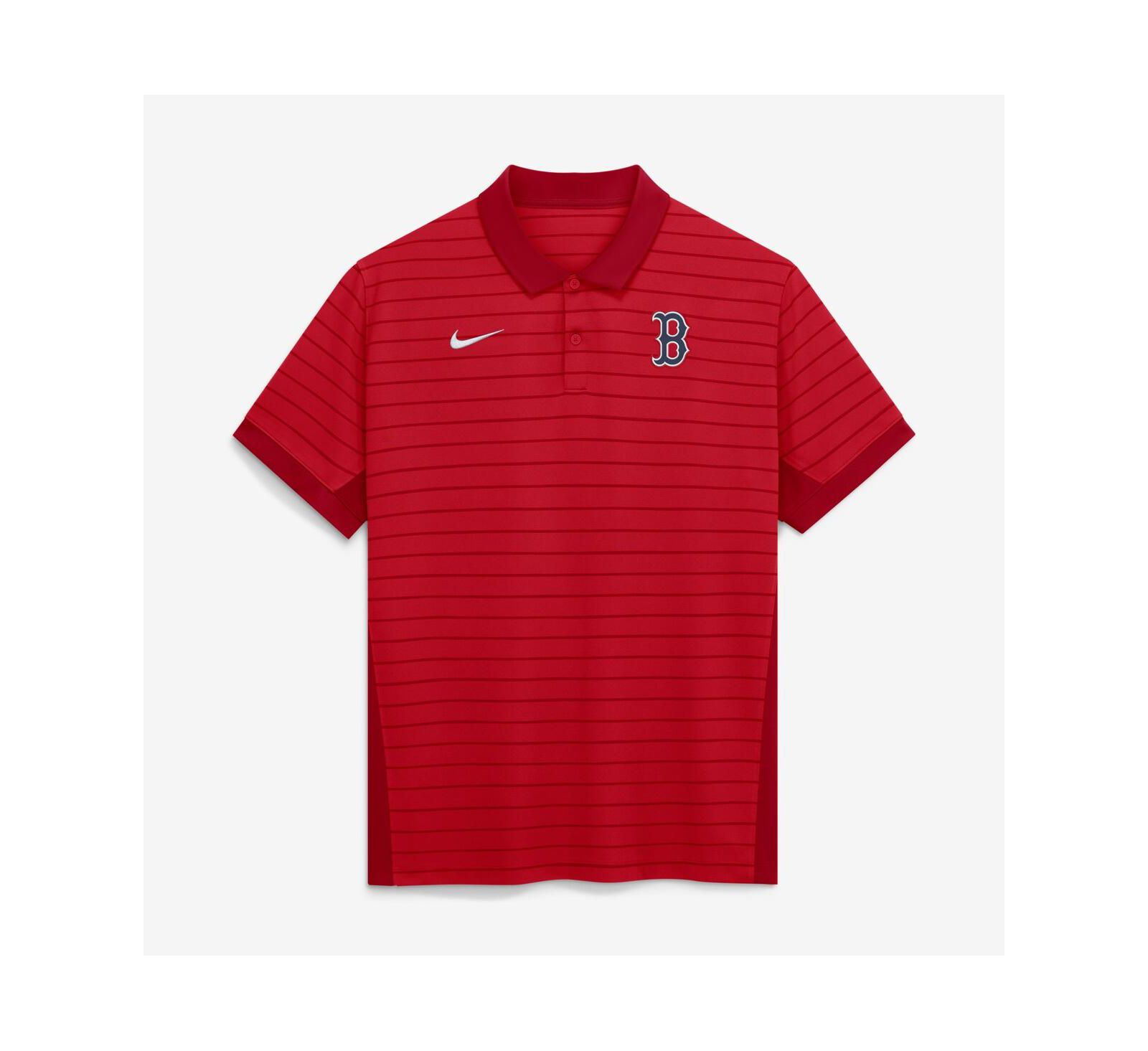 Мужская рубашка-поло Nike Boston Red Sox Authentic Collection Striped Victory Dri-FIT, красная