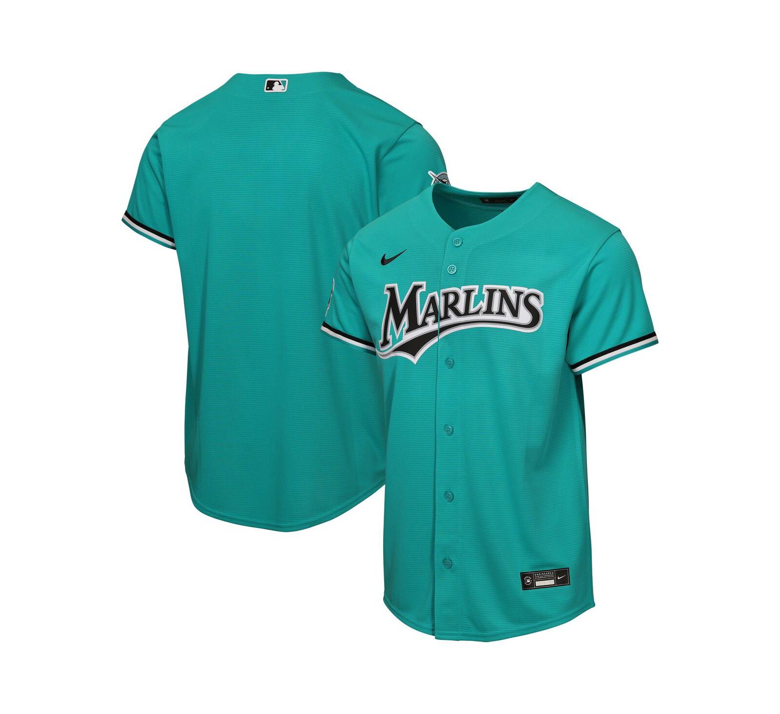 Nike джерси Alternate Stadium, бирюзовый, Miami Marlins, для мальчиков и девочек